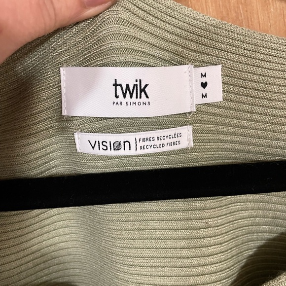 #53- TWIK-Horizontal ribbing boat-neck sweater - Picture 4 of 5